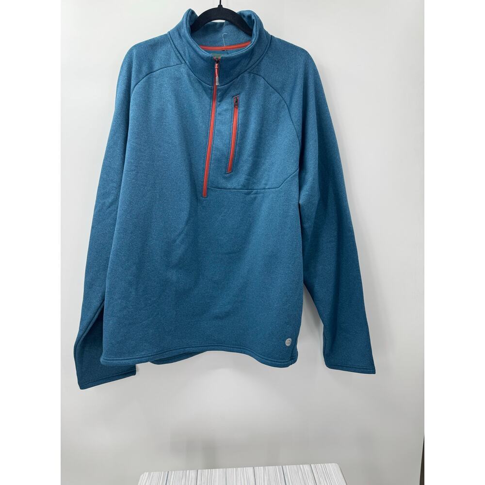 L.L. Bean Men’s‎ XXL Teal Mountain Fleece 1/2 Zip Jacket Breathable Outdoor Gear